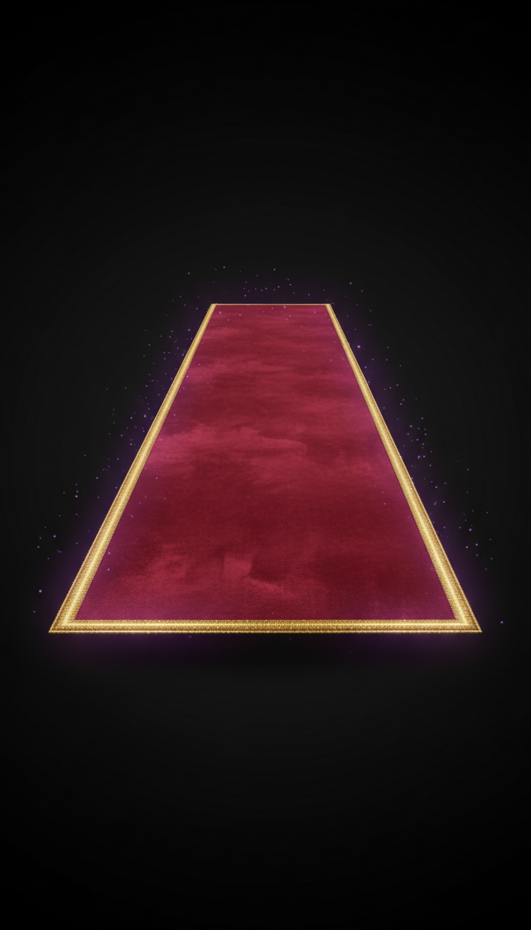 Velvet Event Runner with Gold Edging