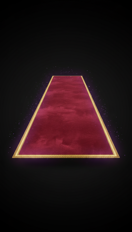 Velvet Event Runner with Gold Edging